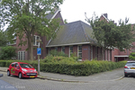 Verbindingsstuk tussen hoofdgebouw en zijvleugel aan de Johann Keplerstraat.
<br/>
Corrie Groen- Pickhard, 2016-06-12
